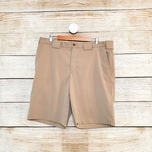 💘 Greg Norman Mens Hybrid Tan Beige Shorts 38